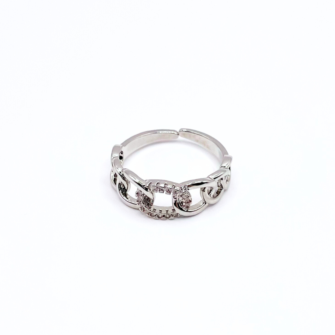 Silver Adjustable Chain Ring