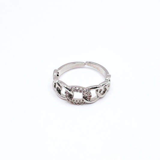 Silver Adjustable Chain Ring