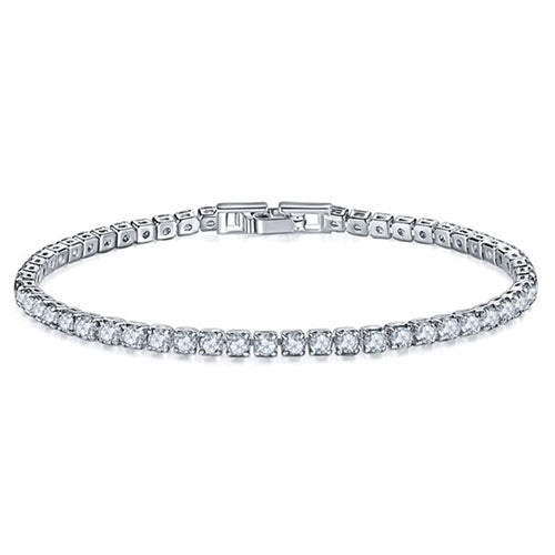 Silver 3mm Cubic Zirconia Tennis Bracelet | Kelabu Jewellery