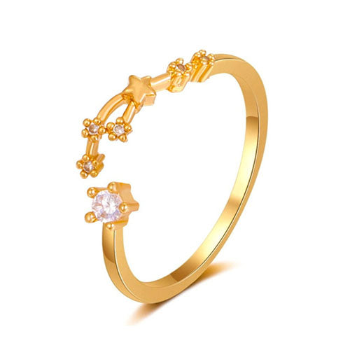 Gold Zodiac Taurus Constellation Star Sign Ring | Kelabu Jewellery