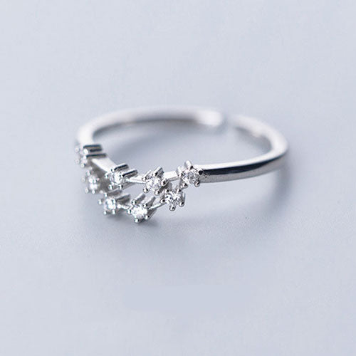 Silver Zodiac Capricorn Constellation Star Sign Ring | Kelabu Jewellery
