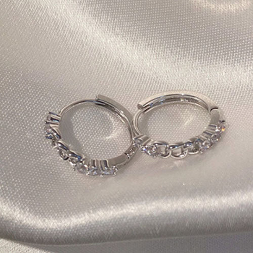 Silver Chain Huggie Hoop Earrings