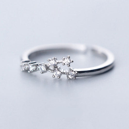 Silver Zodiac Virgo Constellation Star Sign Ring | Kelabu Jewellery