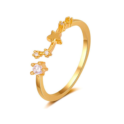 Gold Zodiac Cancer Constellation Star Sign Ring | Kelabu Jewellery