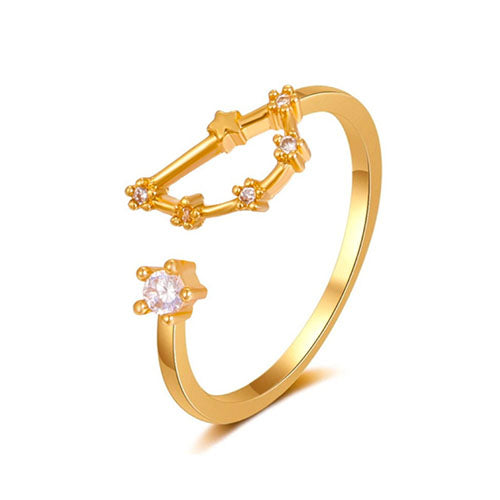 Gold Zodiac Constellation Star Sign Ring | Kelabu Jewellery