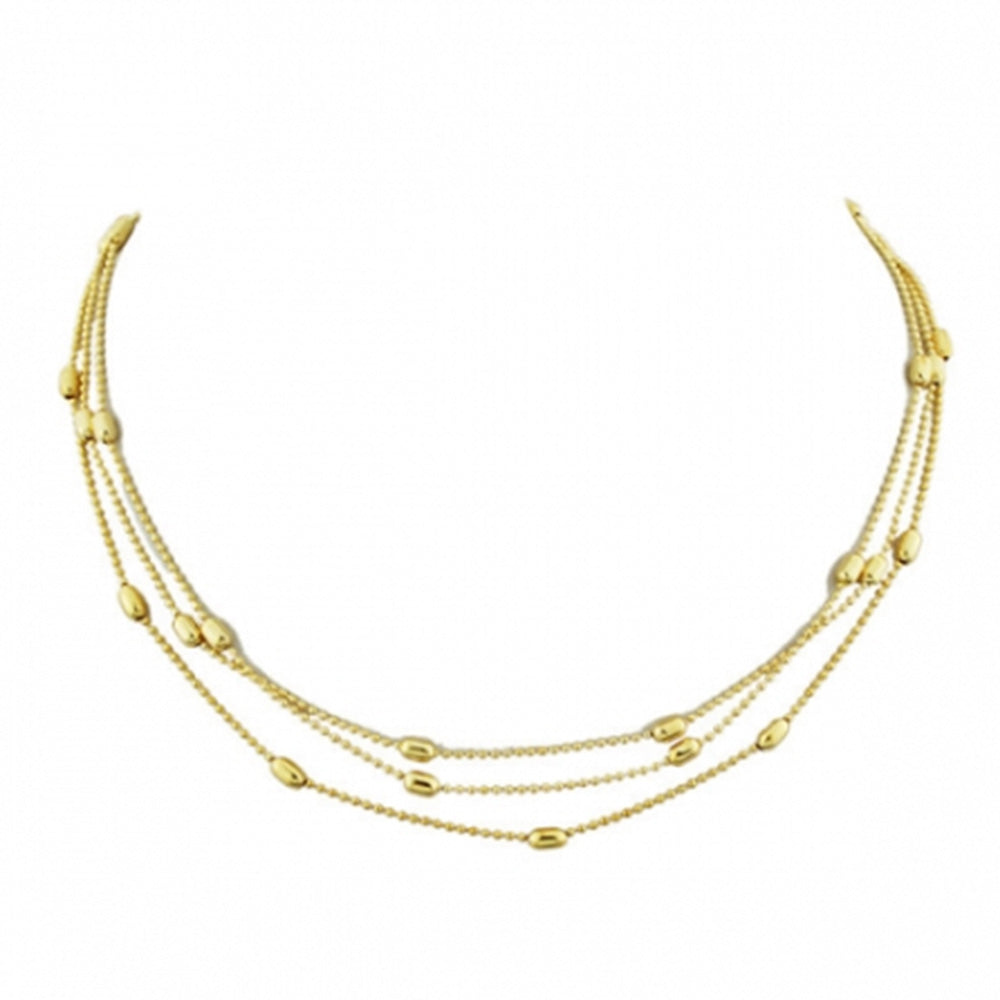 Beaded Boho Choker Necklace in Gold by Kelabu jewellery